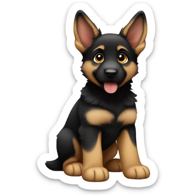 German shepherd puppy sticker