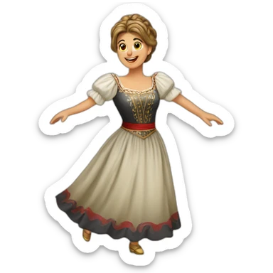 serbian lady dance  sticker