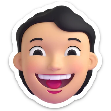 laughing face sticker