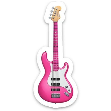 Hot pink bass sticker