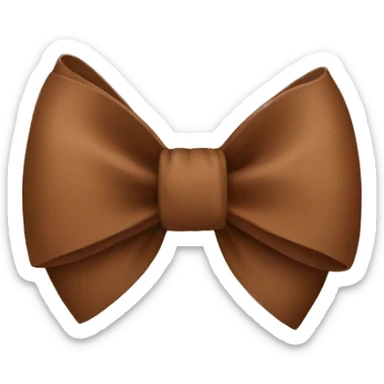 Brown bow sticker