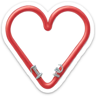 paper clip heart sticker