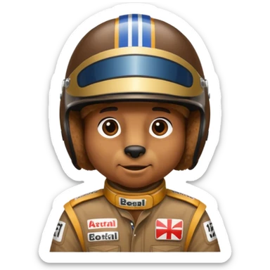 f1 driver  bear sticker