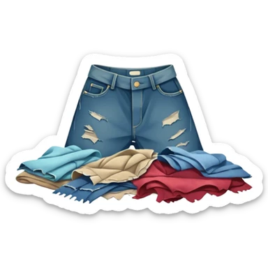 bad dirty, ripped clothes on the floor sticker