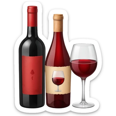 Bottle of wine sticker