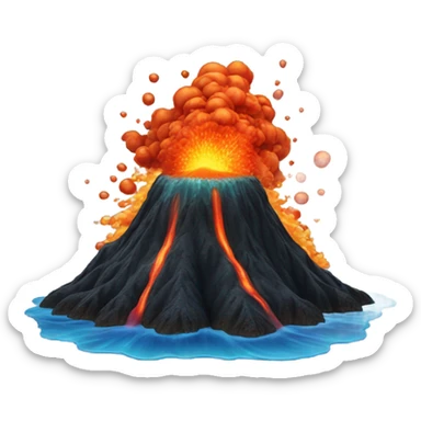 Underwater volcano  sticker