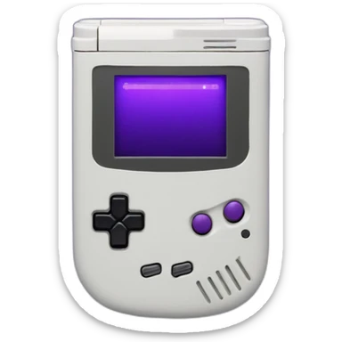gameboy purple with led sticker
