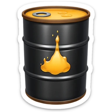 oil sludge in barrel  sticker