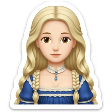 1800's european female sticker