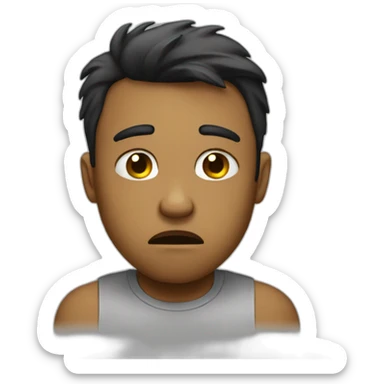 cry and sad at the same time sticker