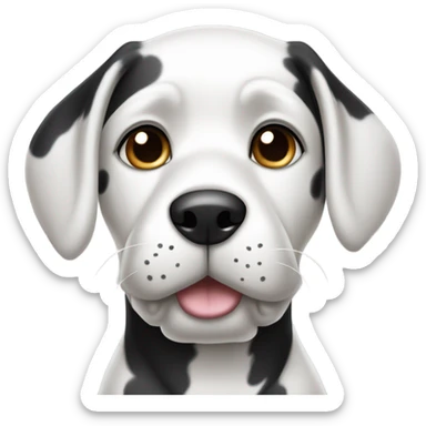 Black and white dog sticker