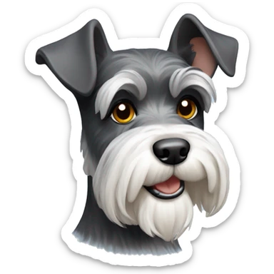 Dog miniature schnauzer sticker