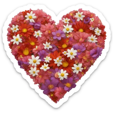 heart in flowers sticker