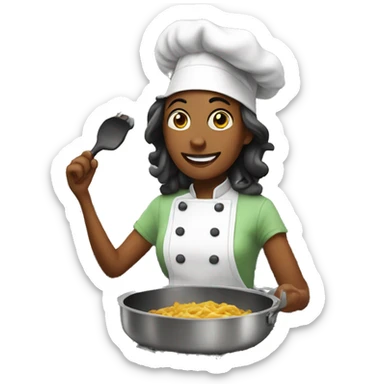 Cooking in the kitchen  sticker