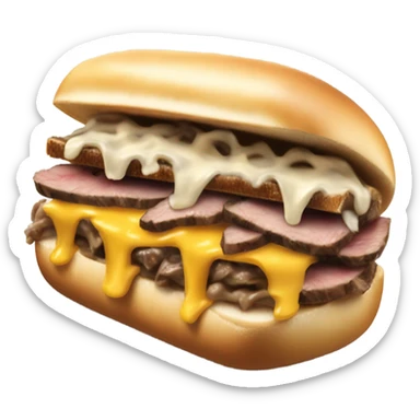 Excited Philly cheese steak sticker
