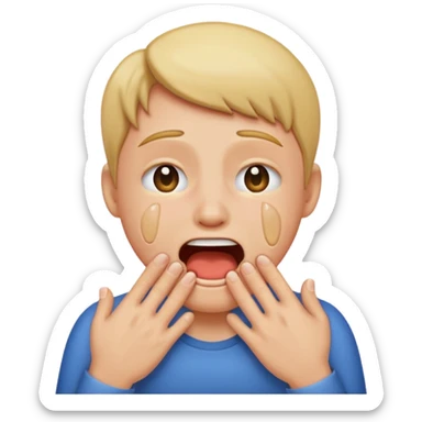 crying laughing choking sticker