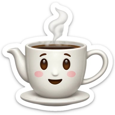 A coffe cup sticker