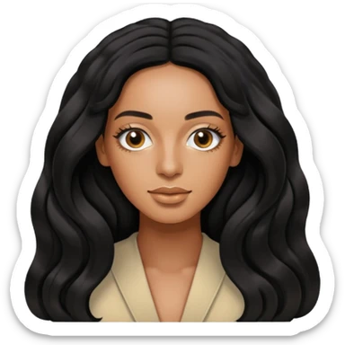 Solange with long hair sticker