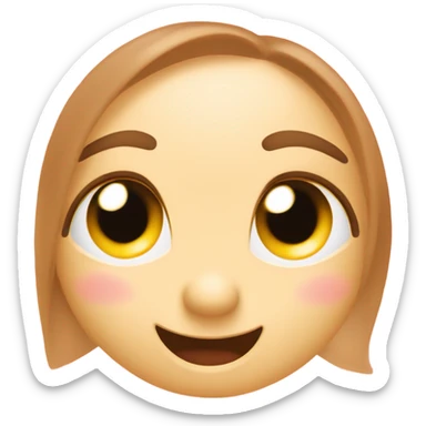 shy and flirty emoji sticker