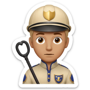 horse jockey man face sticker