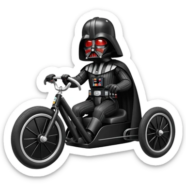 Darth Vader racing retro cyclekart with advanced suspension and steering system  sticker