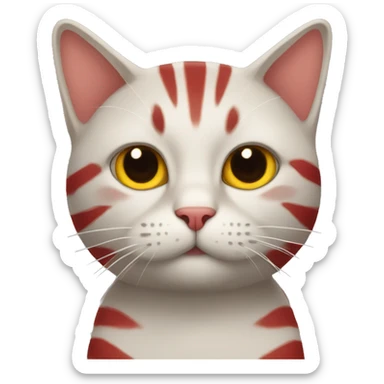 Cat wit red stripes sticker