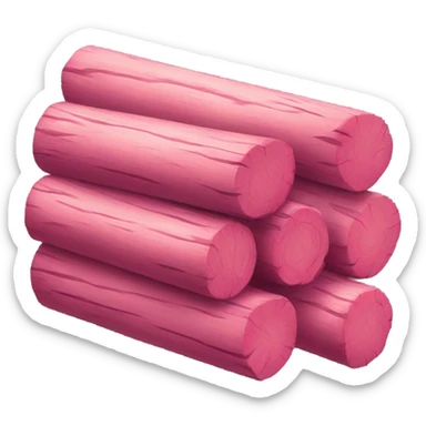 Pink logs  sticker