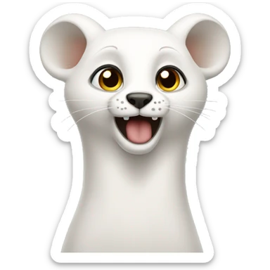 confused ermine sticker