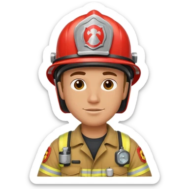 now a want a firefighter guy sticker