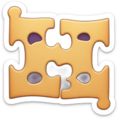 two puzzle pieces sticker