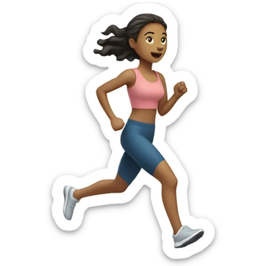 Running woman light skin  sticker