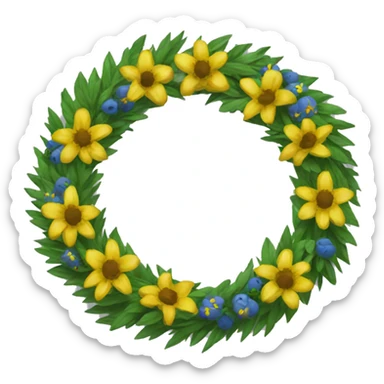Wreath ukrainian sticker