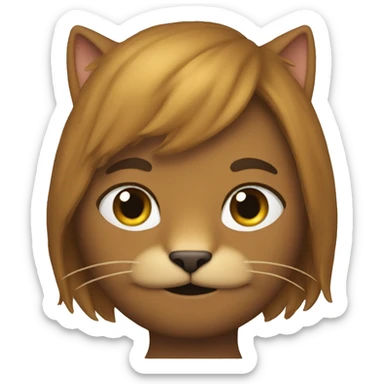 half cat half man sticker