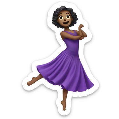 Purple dress dancer  sticker