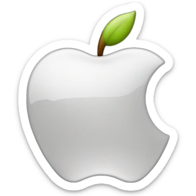 Apple logo realistic sticker