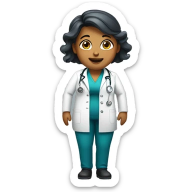 doctor-woman-happy fat sticker