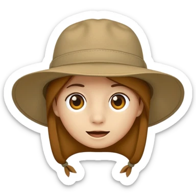 just safari hat no head sticker