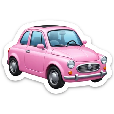 Araba pink düz sticker