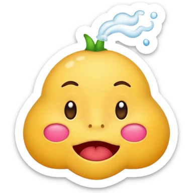 create a smell emoji in the style of iphone sticker