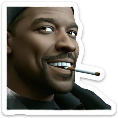 smoking pipe parody portrait sticker