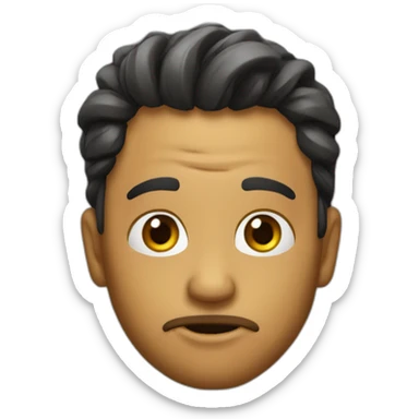 Emoji visage solo said Bah tant pis sticker