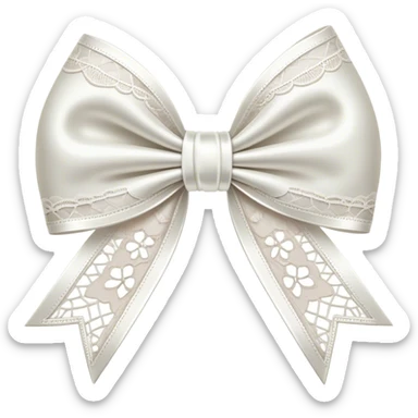White coquette bow  sticker