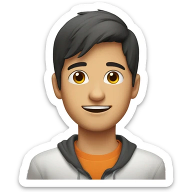 Adolescente moreno con raya en la ceja  izquiizq sticker