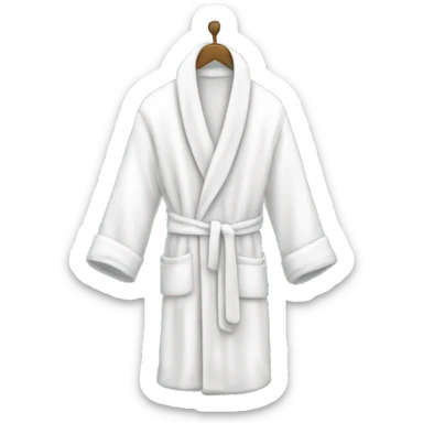 White bath robe  sticker