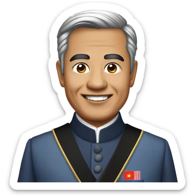 Anuar Ibrahim prime minister Malaysia plain face sticker