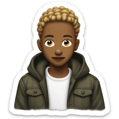 boondocks Riley Christmas ￼ sticker