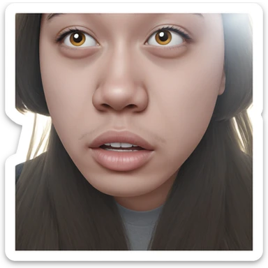 realistic portrait of a girl sticker