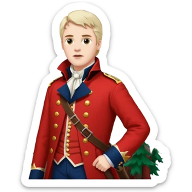 Loyalist Patrick Ferguson at the Revolutionary war Battle of Kings Mountain, with Wolves around him. sticker