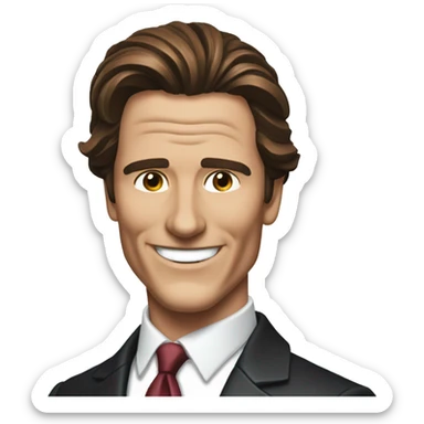 patrick bateman smiling  sticker