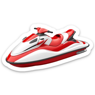 red and white jet ski sticker